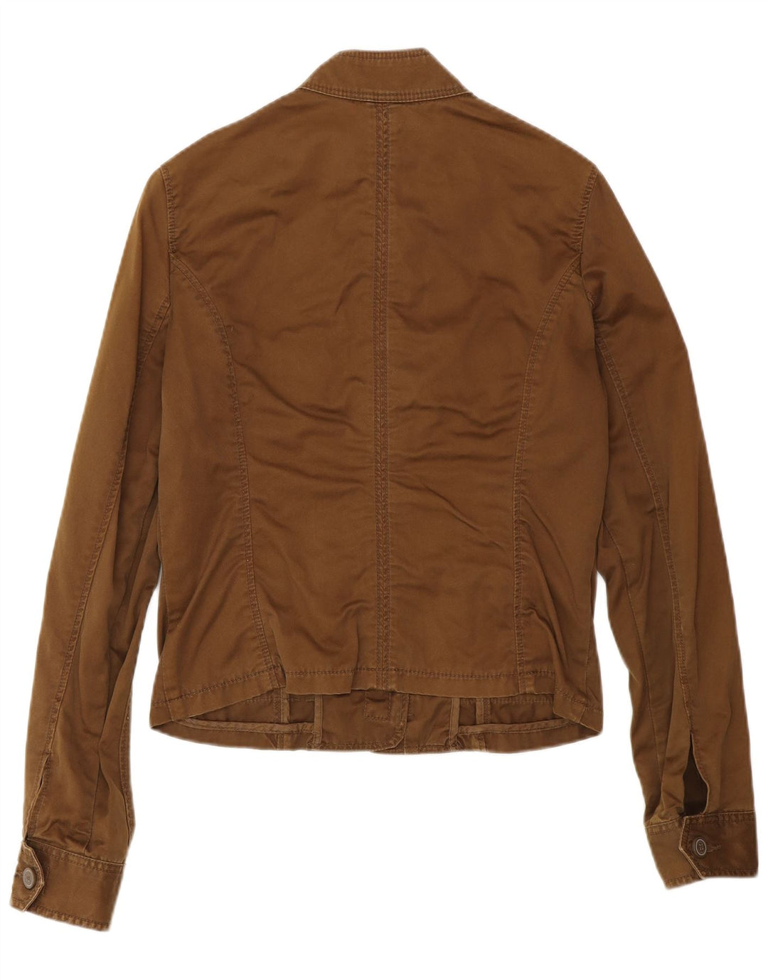 Jachetă militară Woolrich pentru femei UK 12, bumbac maro mediu