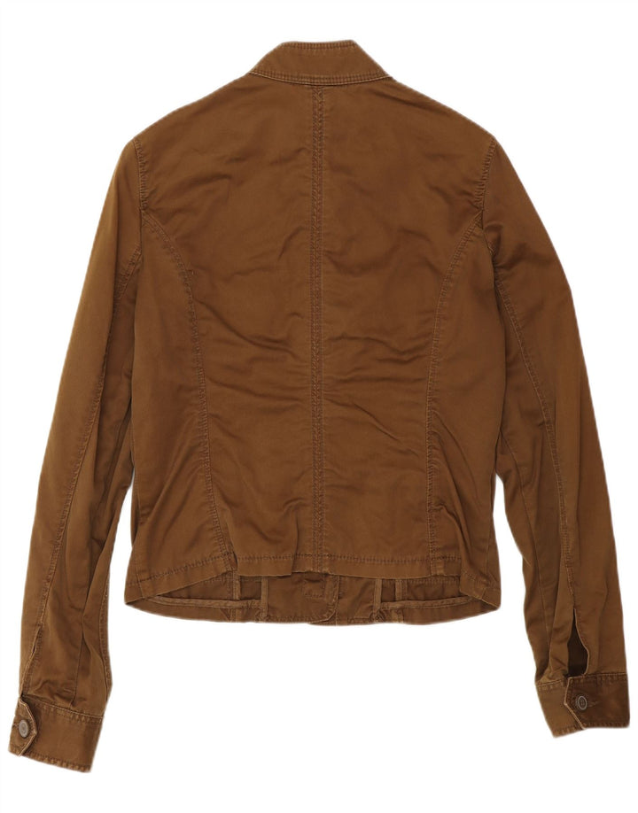 Jachetă militară Woolrich pentru femei UK 12, bumbac maro mediu