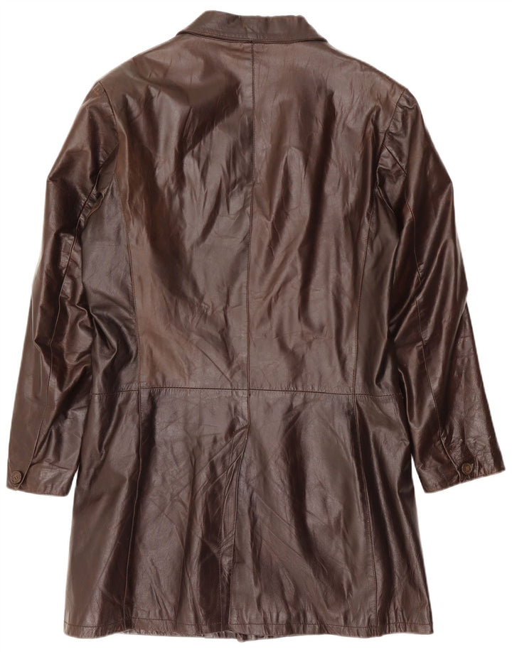 Palton din piele pentru bărbați VINTAGE IT 54 2XL din piele maro