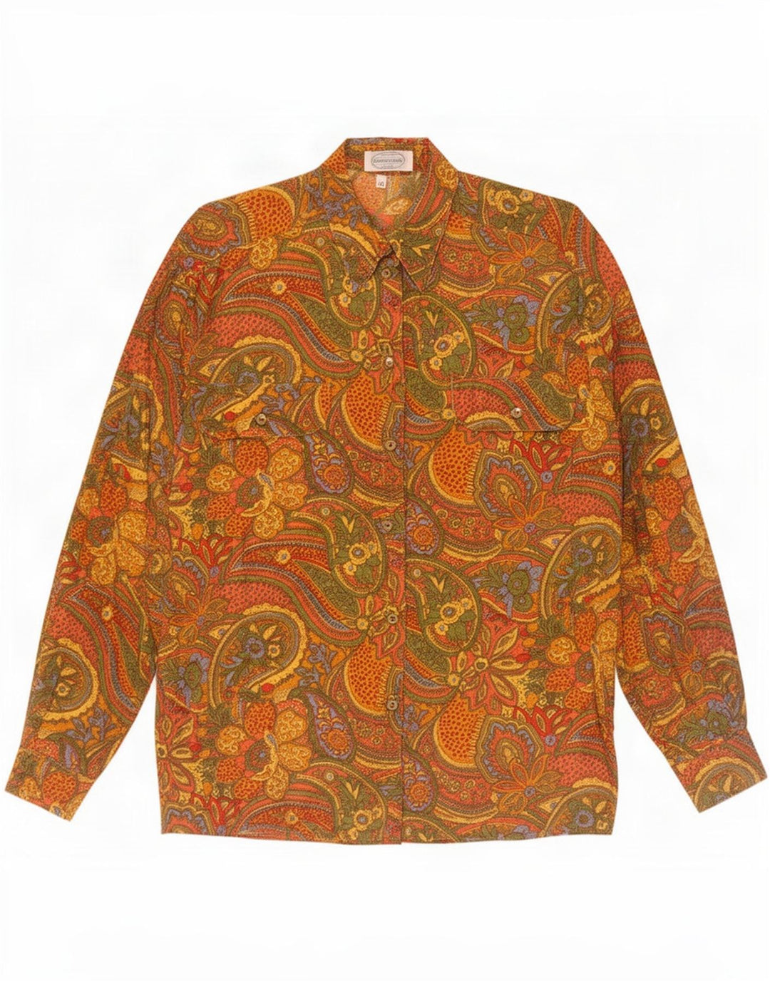 Cămașă Vintage pentru femei supradimensionată EU 40 Medium Multicolor Paisley