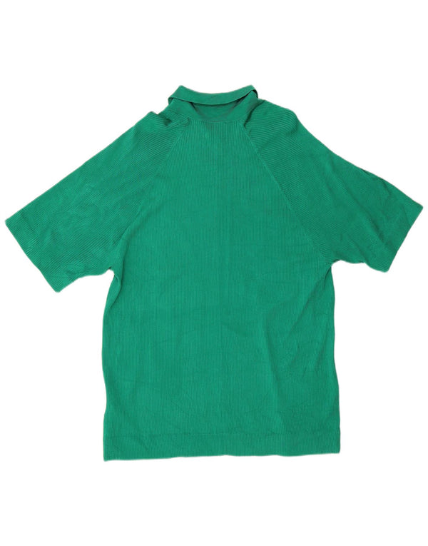 Tricou polo supradimensionat pentru femei Tommy Hilfiger UK 16 mare, verde, viscoză