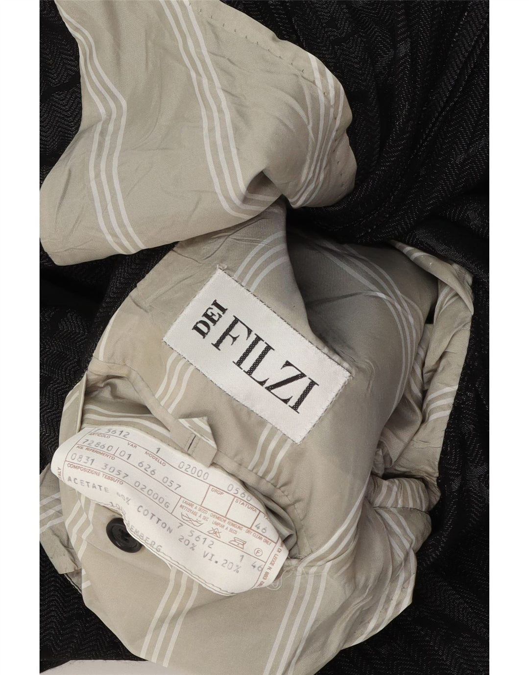 Dei Filzi Jachetă pentru bărbați cu model abstract cu 1 nasture IT 46 Small Gri