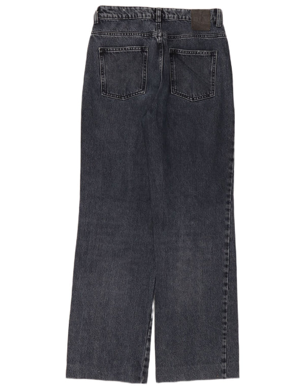 Blugi de damă Zara cu talie înaltă cu picioare largi EU 38 Mici L28 L32 Bumbac negru