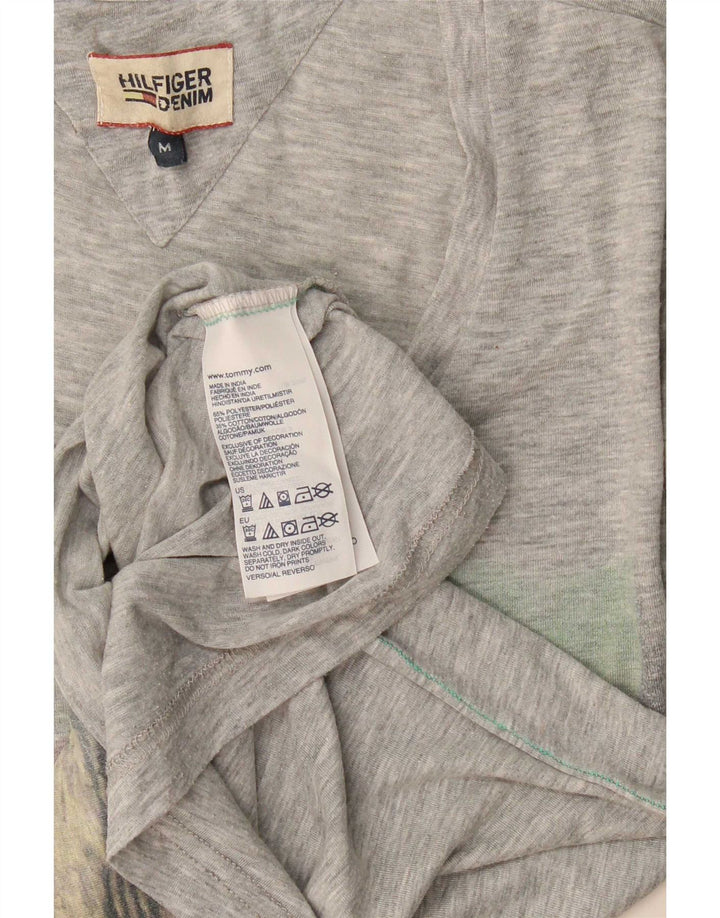 Tricou grafic Tommy Hilfiger pentru bărbați Top Medium Gri din poliester cu pături