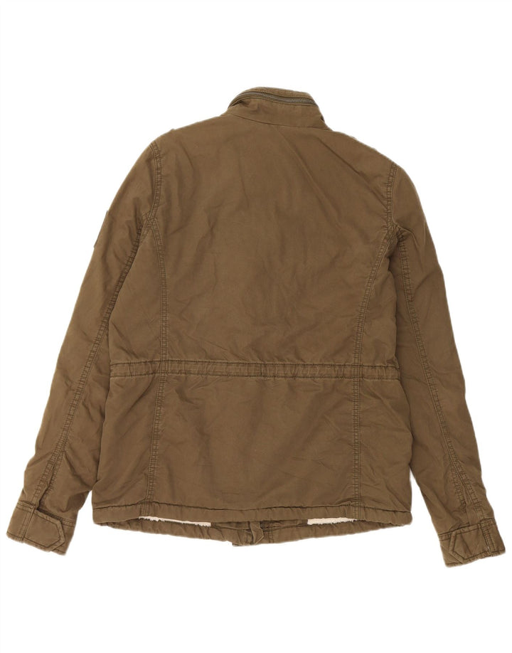 Jachetă militară Superdry pentru femei UK 16 mare, bumbac kaki