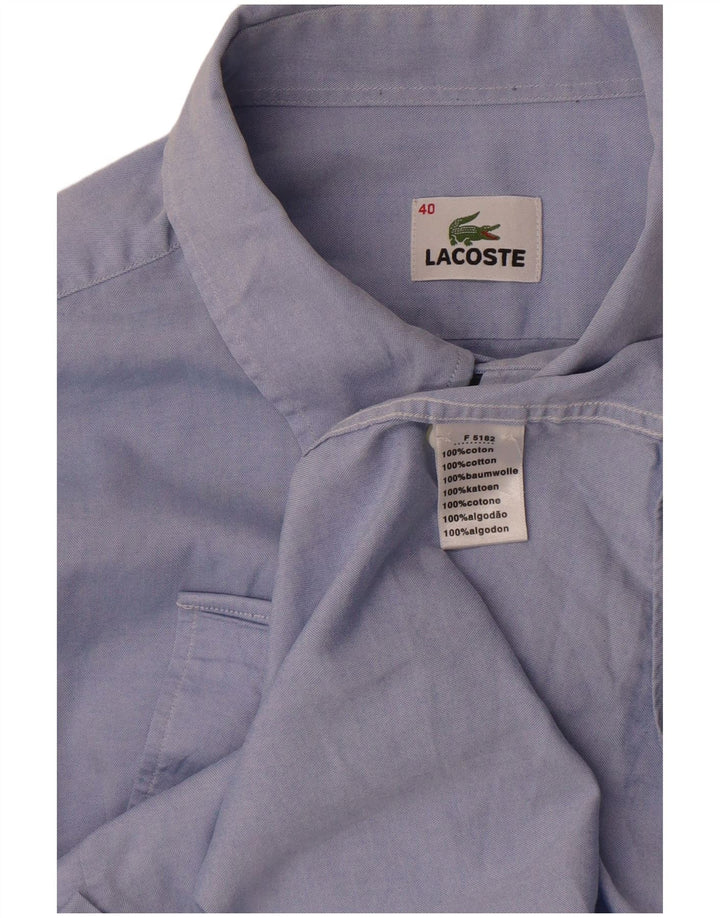 Cămașă Lacoste Bărbați Mărimea 40 Bumbac Albastru Mediu
