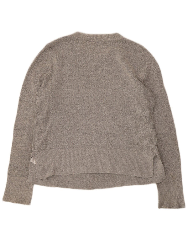 Pulover Oasis pentru femei cu gât de barcă, UK 12, acrilic, gri mediu