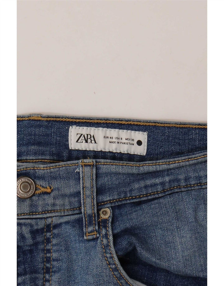 Blugi drepti pentru femei Zara EU 40 Medium W30 L27 Albastru