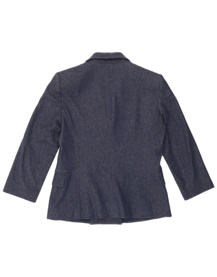 Jachetă pentru femei Trussardi cu mâneci 3/4 în două piept, albastru mediu IT 42