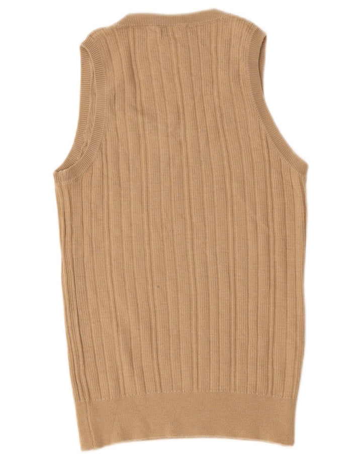 Bluză fără mâneci pentru femei Benetton UK 12 Medium Beige Lână