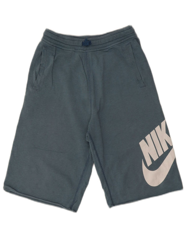 Pantaloni scurți sport grafic Nike pentru băieți 13-14 ani XL bumbac albastru