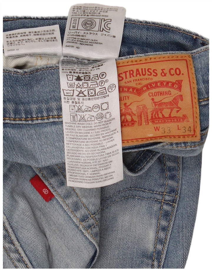 Blugi Levi's 511 Slim pentru bărbați W33 L34 Bumbac albastru