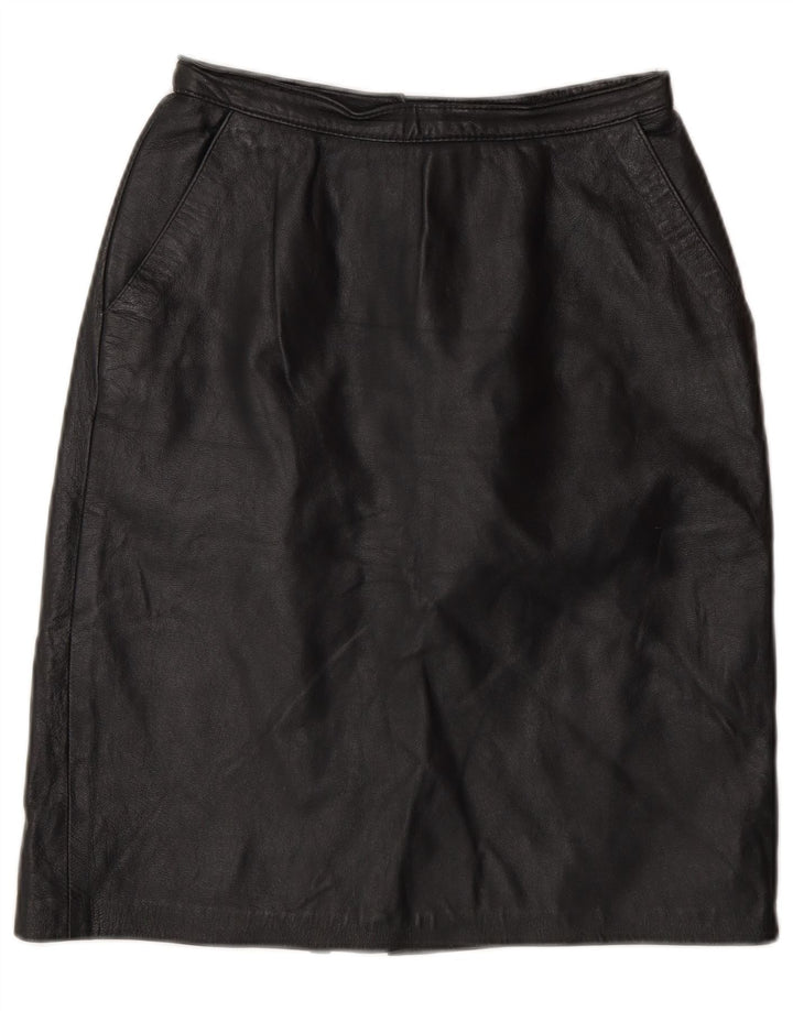 Fusta din piele pentru femei VINTAGE W24 XS negru