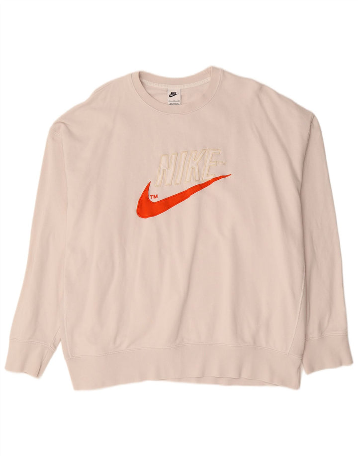 Pulover Nike Grafic pentru bărbați, bumbac alb 2XL