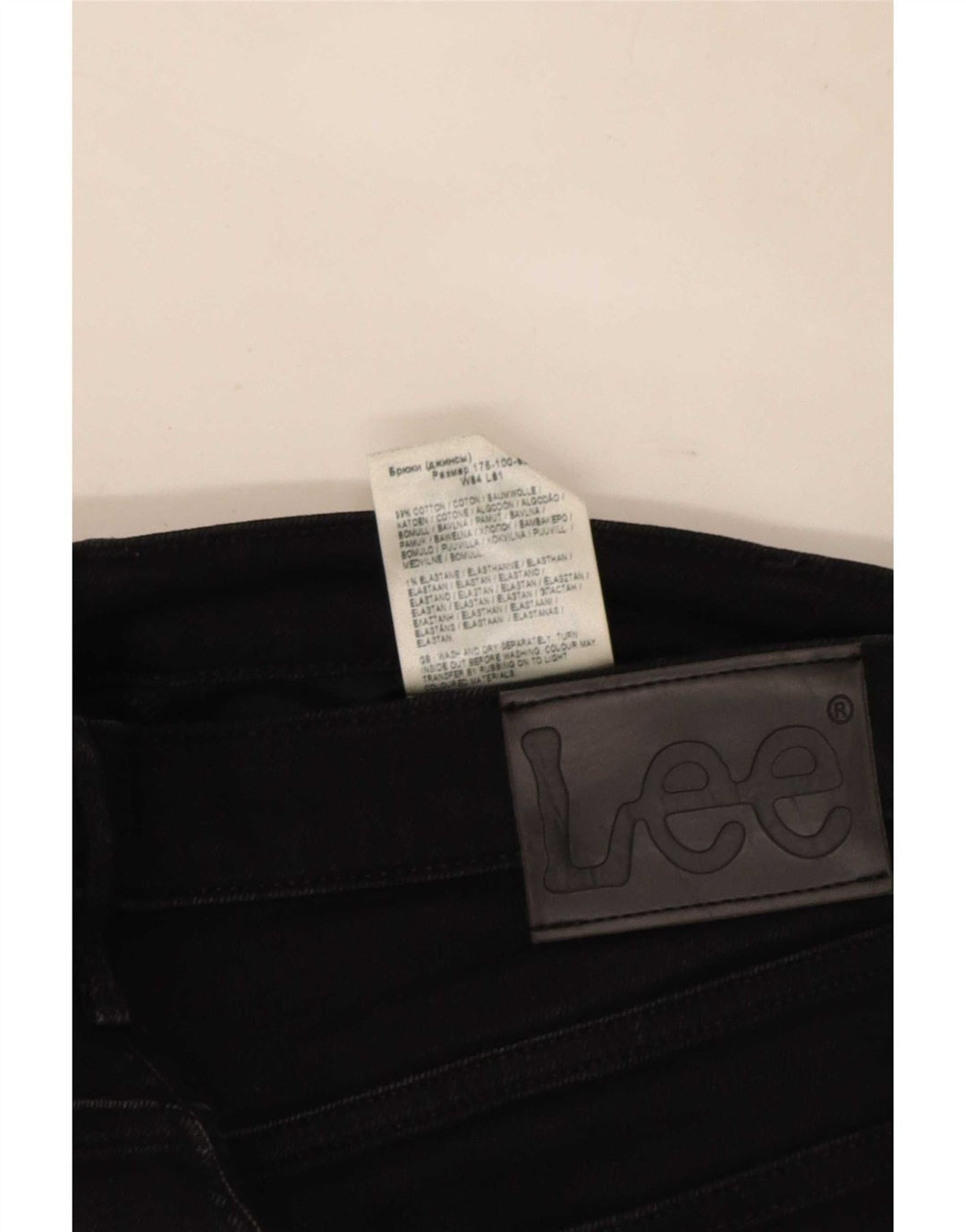 Blugi Lee Luke Slim pentru bărbați W33 L32 bumbac negru