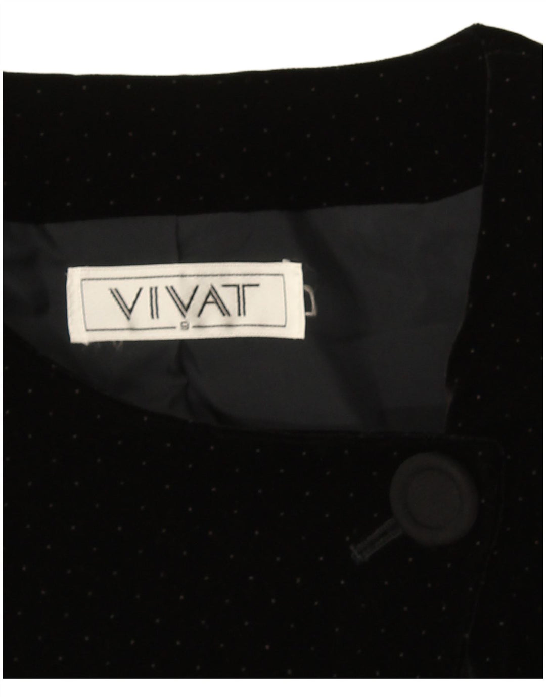 Jachetă Bolero Vintage pentru femei UK 14 Medium Black Spotted