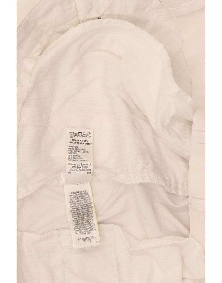 Pantaloni scurți chino pentru bărbați Marks & Spencer W40 XL, bumbac alb