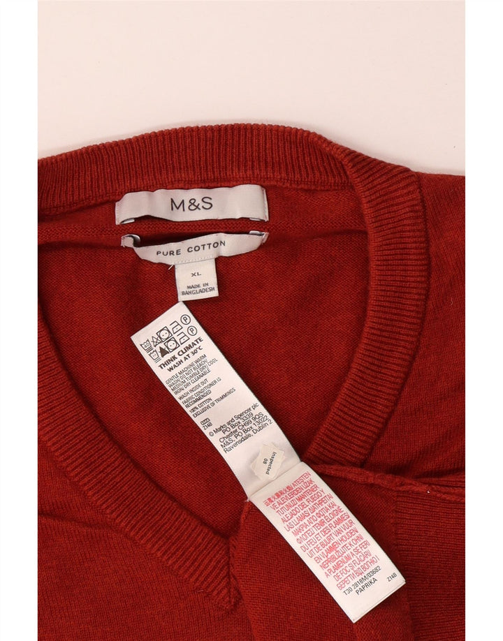 MARKS & SPENCER Pulover cu decolteu în V pentru bărbați, XL, bumbac, clasic