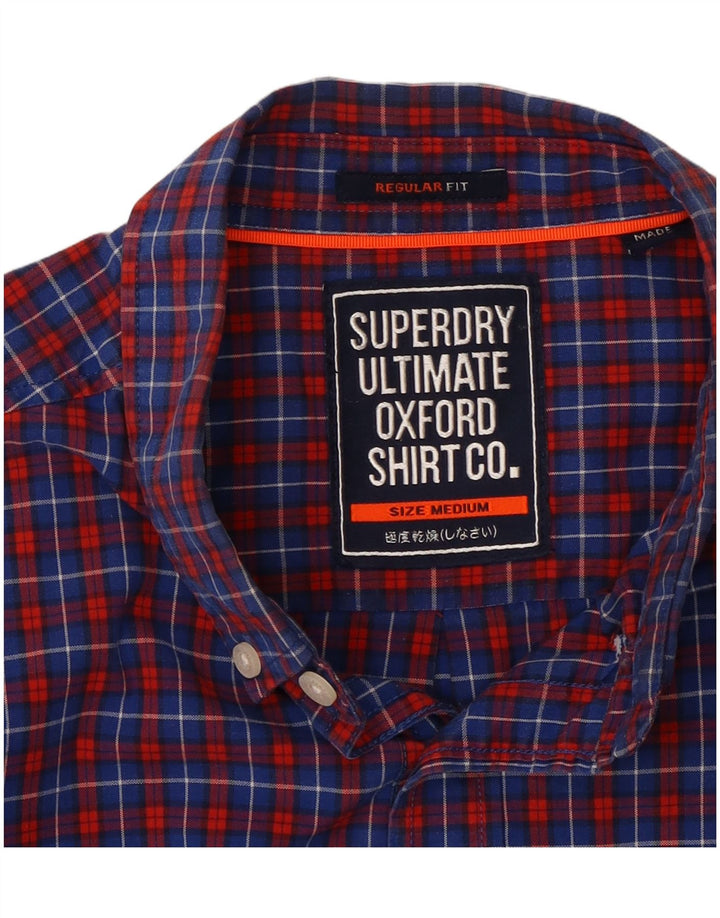 Cămașă pentru bărbați SUPERDRY, bumbac caros albastru mediu