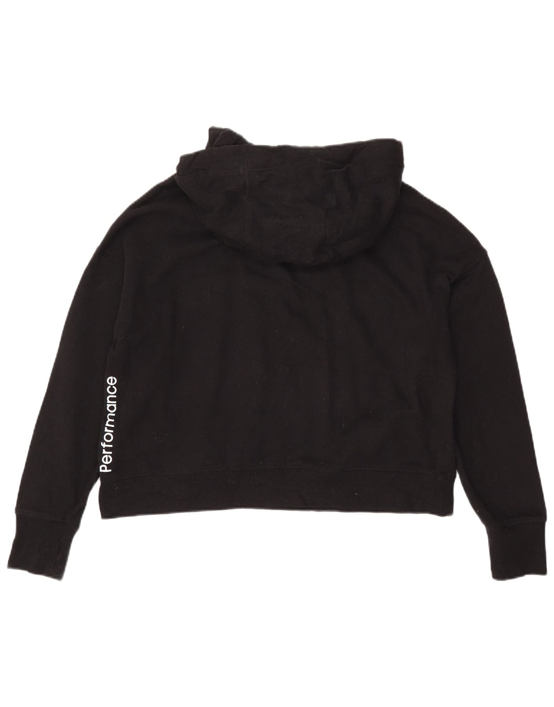 CALVIN KLEIN Pulover oversize Crop Hoodie pentru femei UK 14 Medium Black