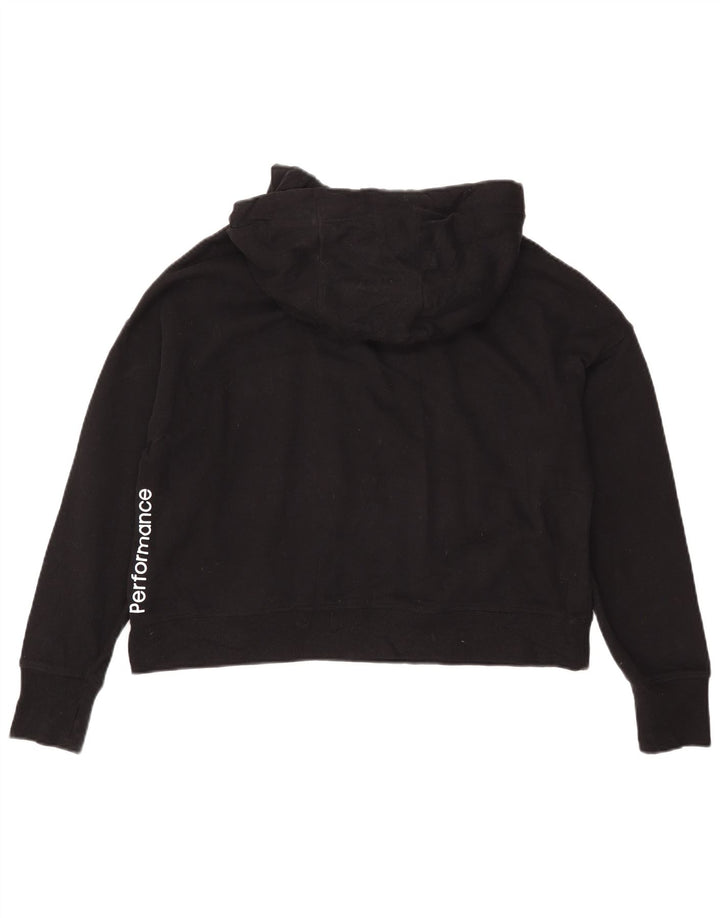 CALVIN KLEIN Pulover oversize Crop Hoodie pentru femei UK 14 Medium Black