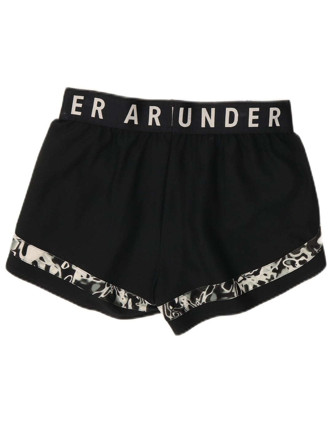 Pantaloni scurți sport Under Armour pentru femei, cu model abstract, UK 12 Medium Black