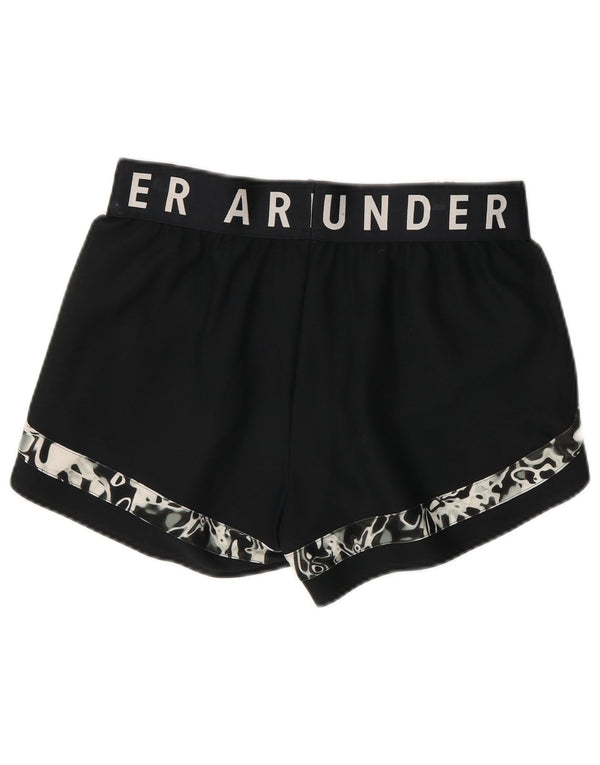 Pantaloni scurți sport Under Armour pentru femei, cu model abstract, UK 12 Medium Black