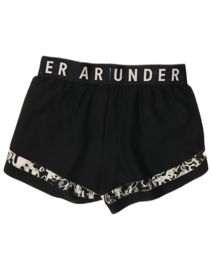 Pantaloni scurți sport Under Armour pentru femei, cu model abstract, UK 12 Medium Black