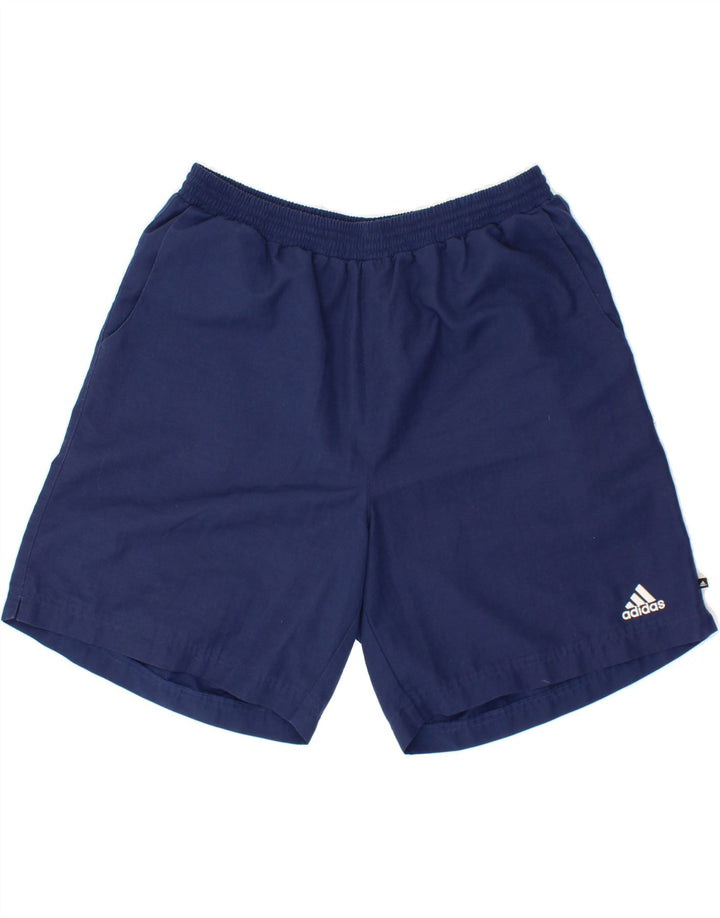 ADIDAS Mens Sport Shorts Large  Navy Blue Polyester Vintage Adidas and Second-Hand Adidas from Messina Hembry 