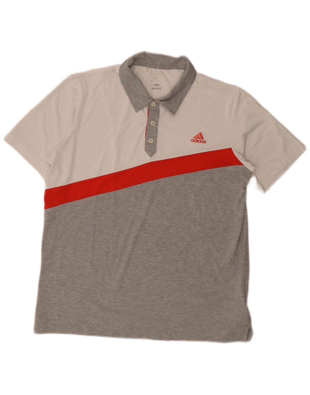 Tricou polo Adidas Climalite pentru bărbați, mare, gri, poliester color bloc