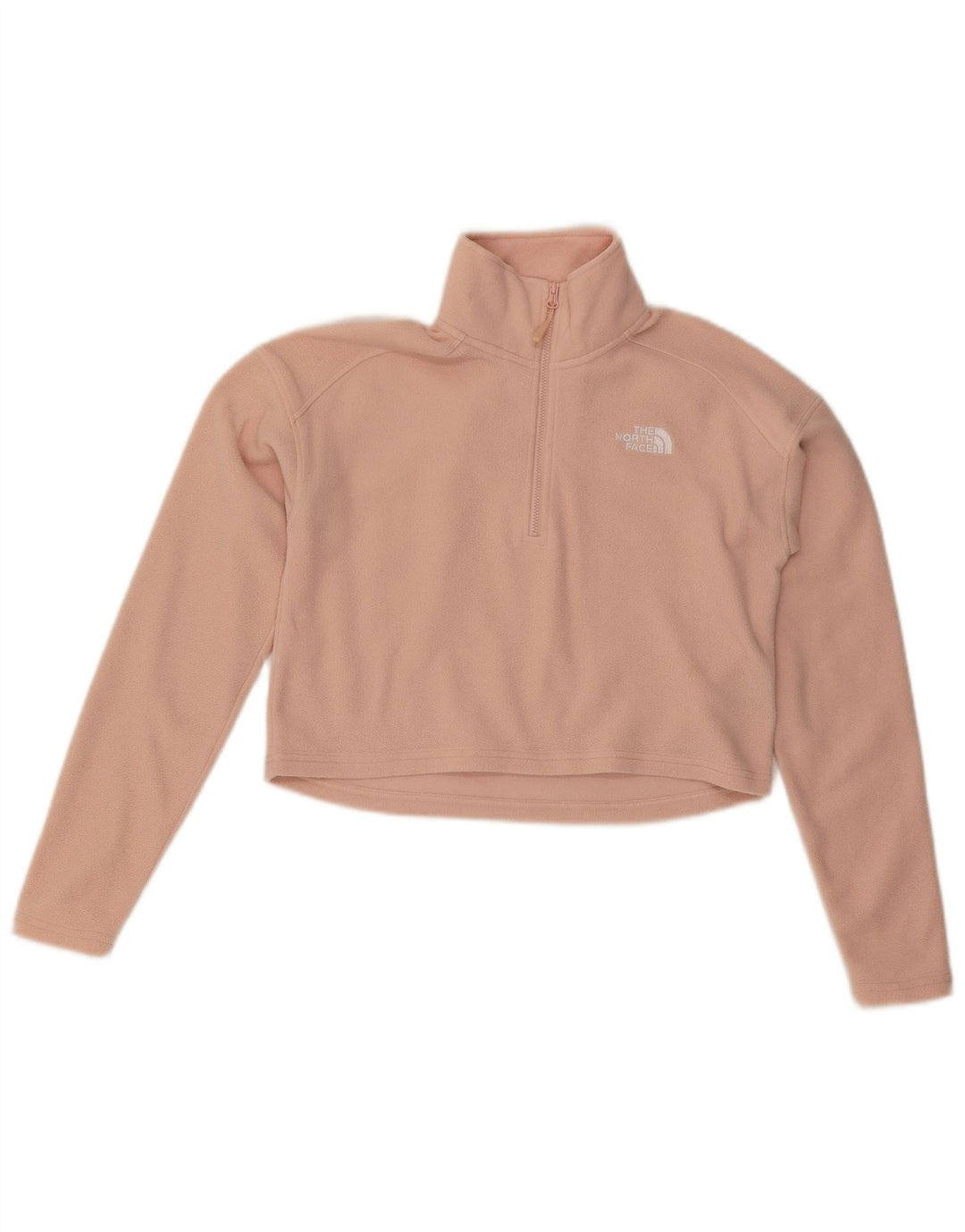 The NORTH FACE Pulover oversize din lână, cu fermoar și cu fermoar, UK 6 XS, roz