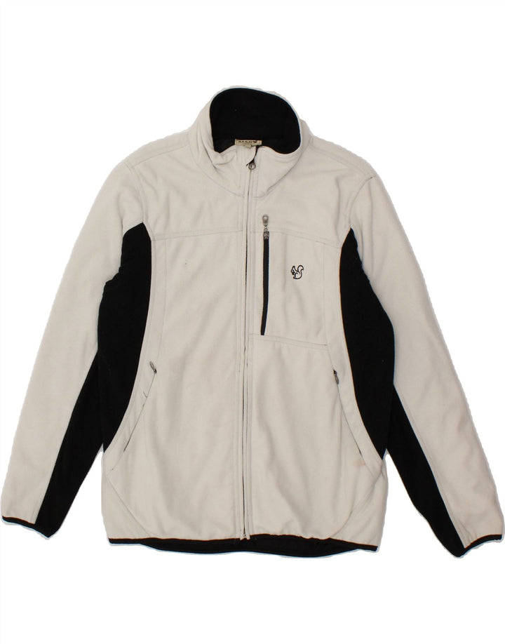 BAILO Womens Fleece Jacket UK 12 Medium White Colourblock Polyester Vintage Bailo and Second-Hand Bailo from Messina Hembry 
