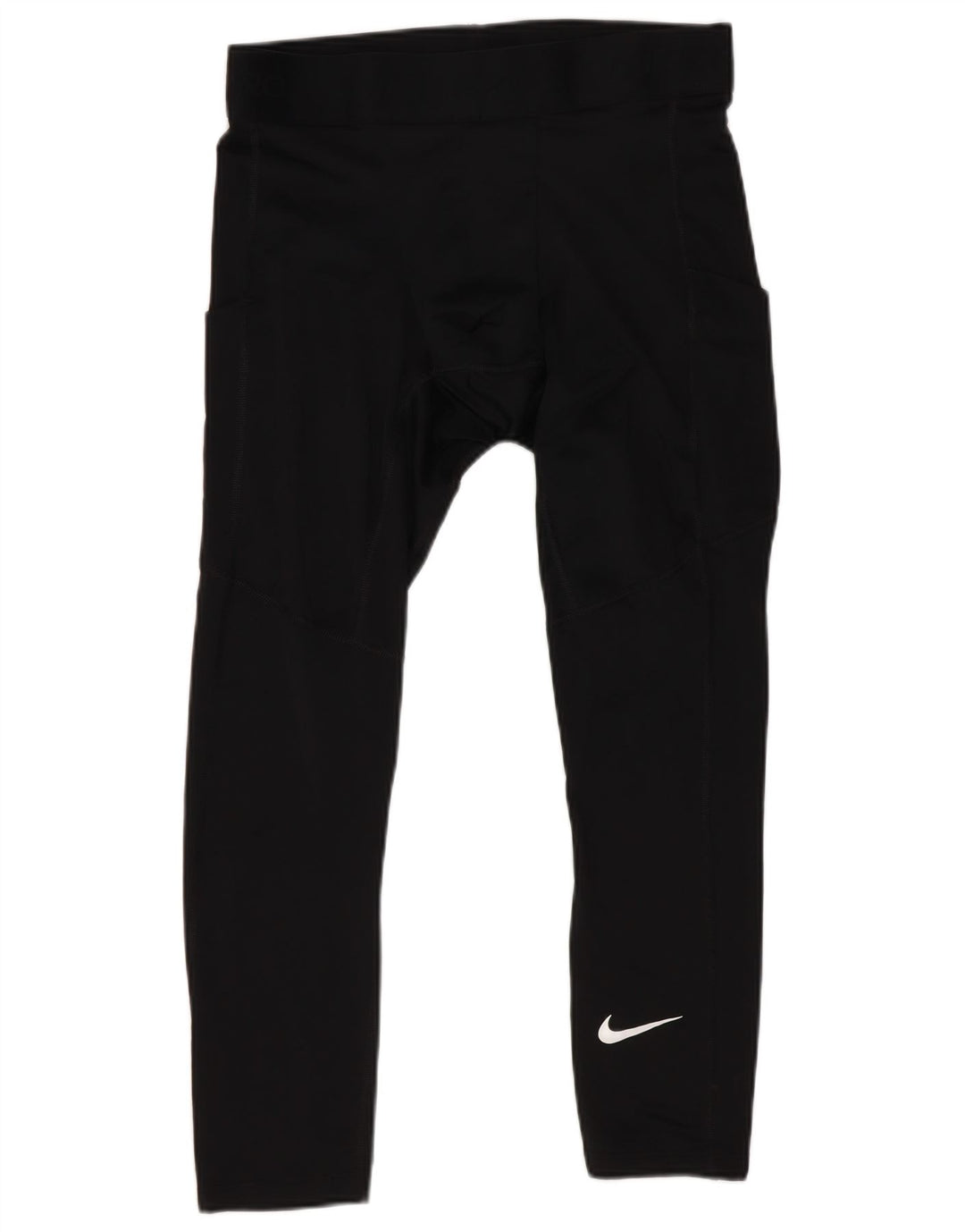Leggings crop pentru femei Nike, strâns, UK 12 Poliester mediu negru