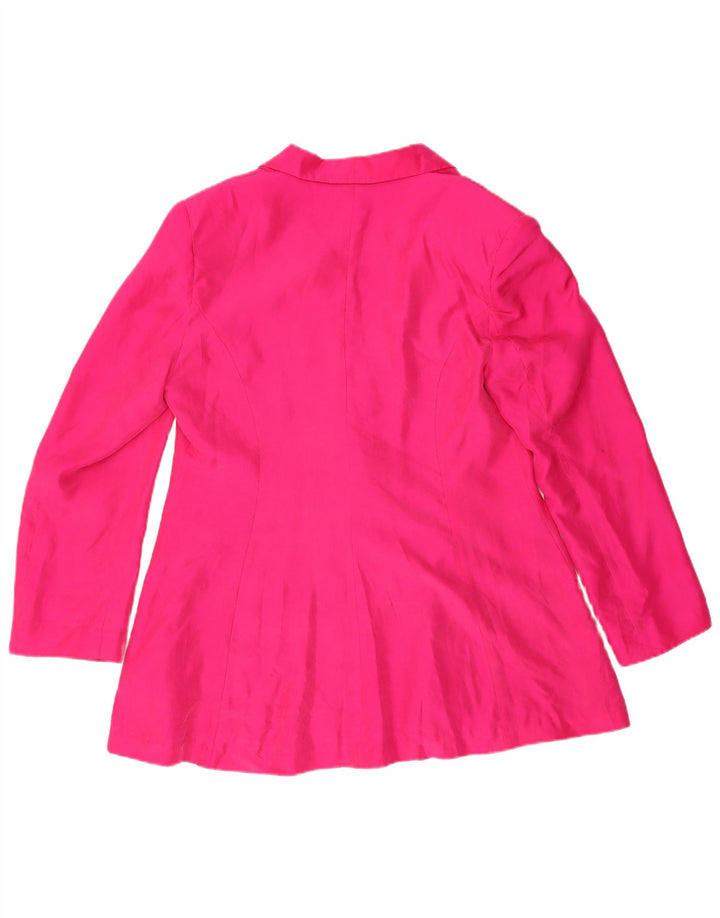Jachetă Blazer Femei Yorn 1 Button EU 40 Mătase Roz Mediu