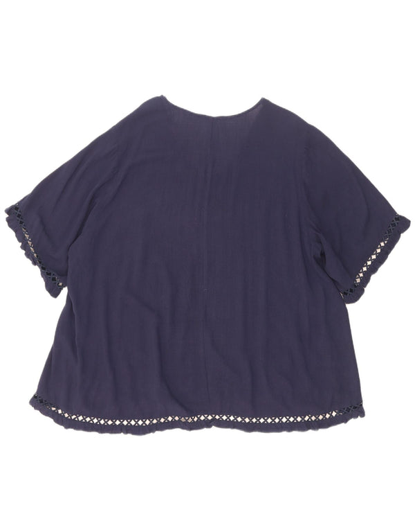 Bluză supradimensionată cu autograf pentru femei Marks & Spencer UK 18 XL bleumarin