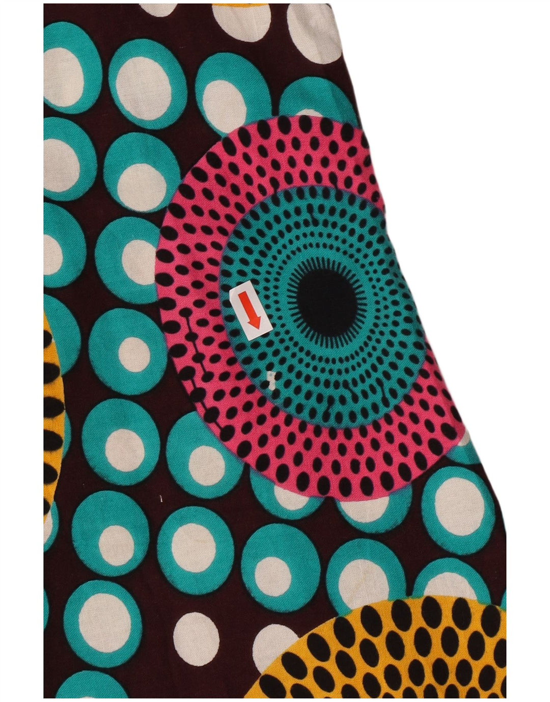 Rochie de soare Vintage pentru femei UK 8 Mic Multicolor Geometric