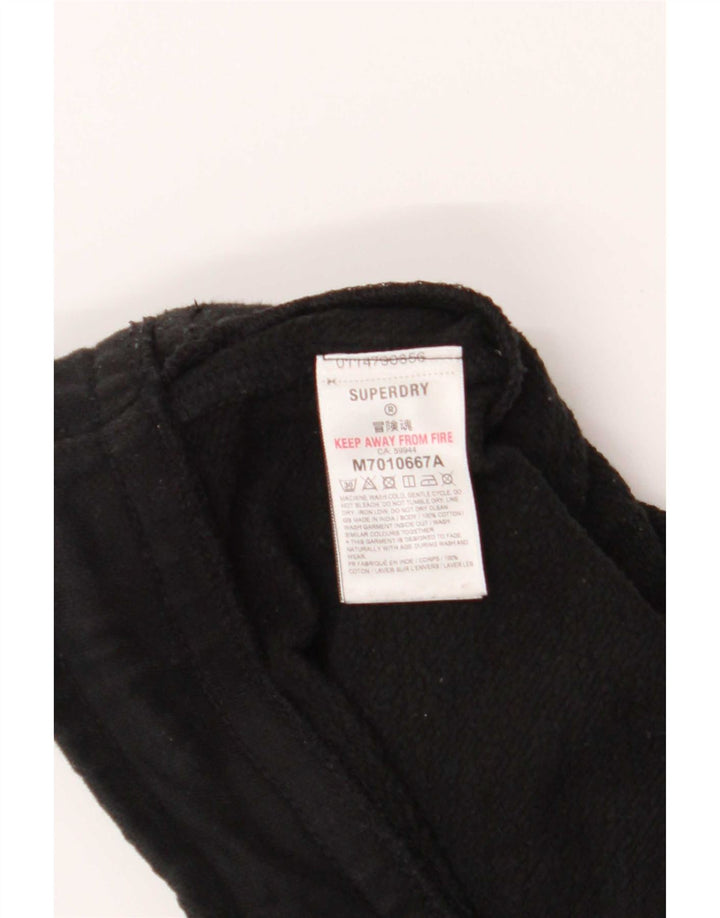 Pantaloni de trening pentru bărbați Superdry Pantaloni de jogging, bumbac mediu negru