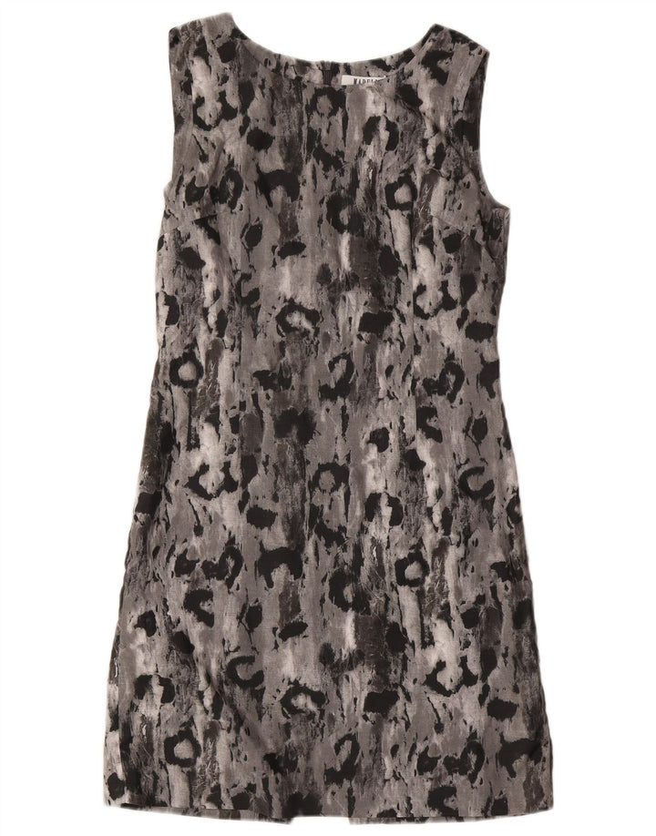 Rochie dublă fără mâneci pentru femei cu model abstract Marella UK 12 gri mediu