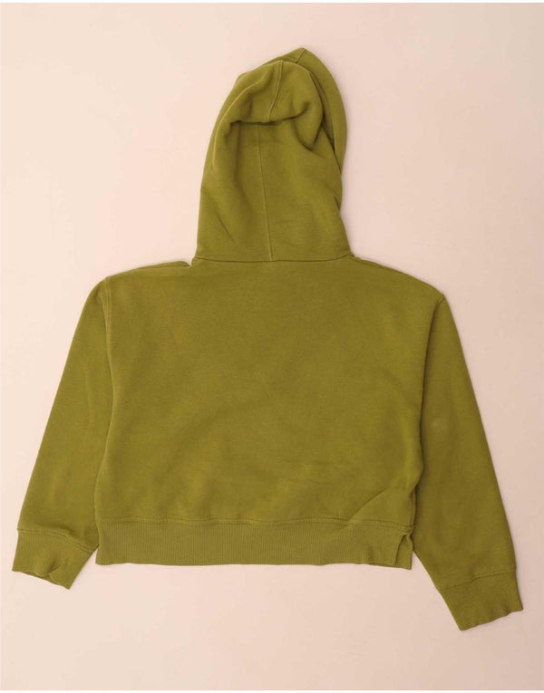 Pulover pentru femeie Zara Crop Hoodie UK 14 Medium Khaki Bumbac