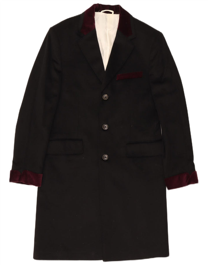 Stefano Conti Pardesiu Bărbați IT 50 Mare Cașmir Negru