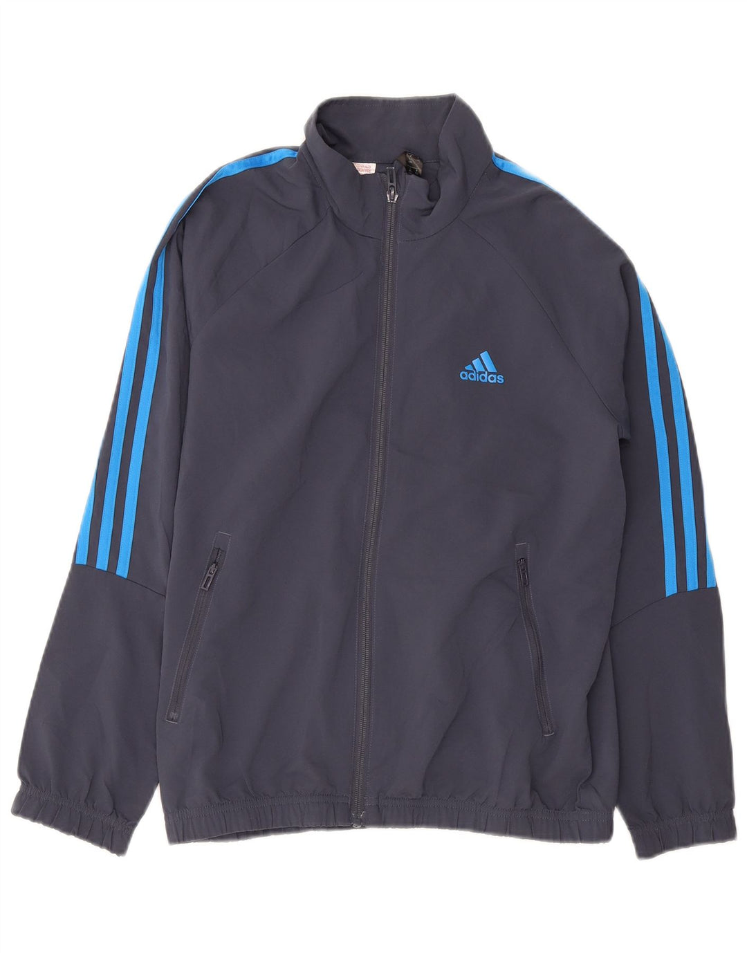 Jachetă Adidas Aeroready pentru trening pentru băieți 11-12 ani, poliester bleumarin