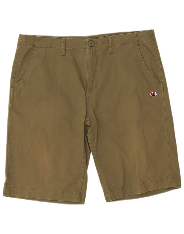 CHAMPION Mens Chino Shorts IT 54 2XL W38 Khaki Cotton