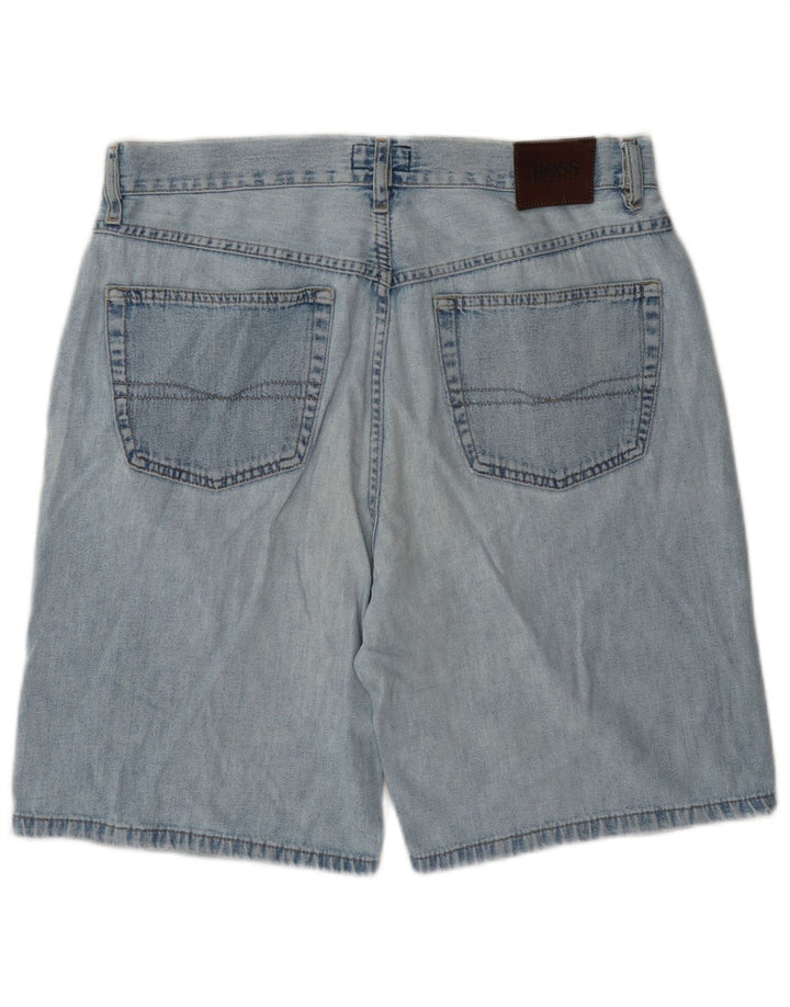 Pantaloni scurți din blugi pentru bărbați Hugo Boss W35 Large Blue