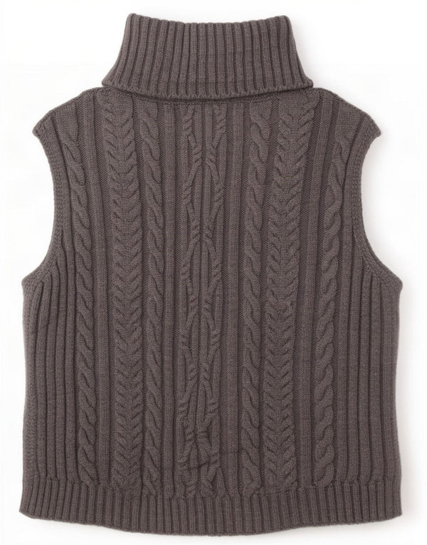 Marks & Spencer Womens Oversized Vest Tank Top UK 10 Small Gri Acrilic