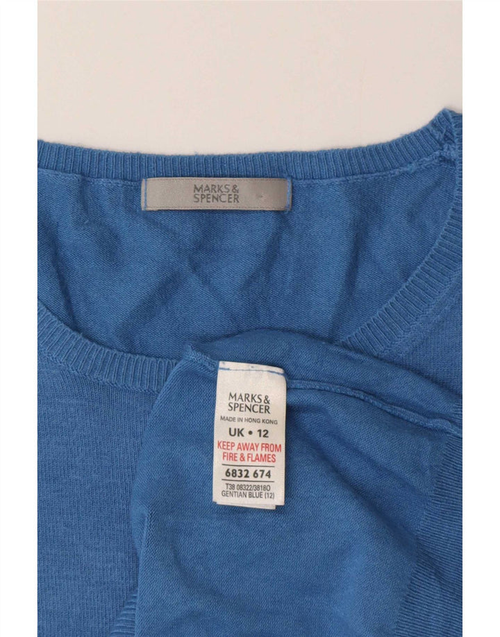 Pulover pentru femei Marks & Spencer cu decolteu cu barca UK 12 Medium Blue