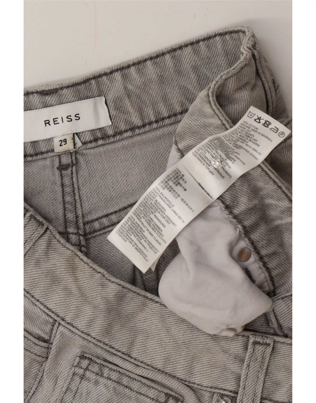Jeans Capri Reiss pentru femei W29 L21 bumbac gri