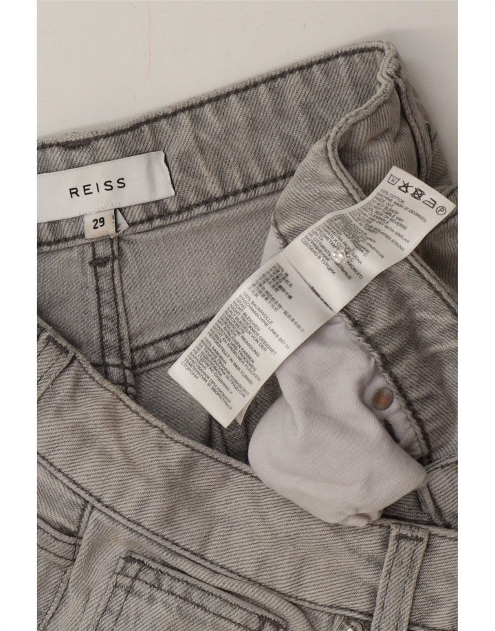 Jeans Capri Reiss pentru femei W29 L21 bumbac gri