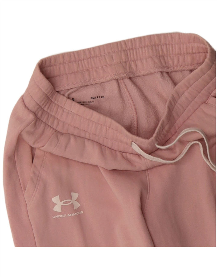 UNDER ARMOUR Pantaloni de trening pentru femei Joggeri UK 8 Bumbac roz mic