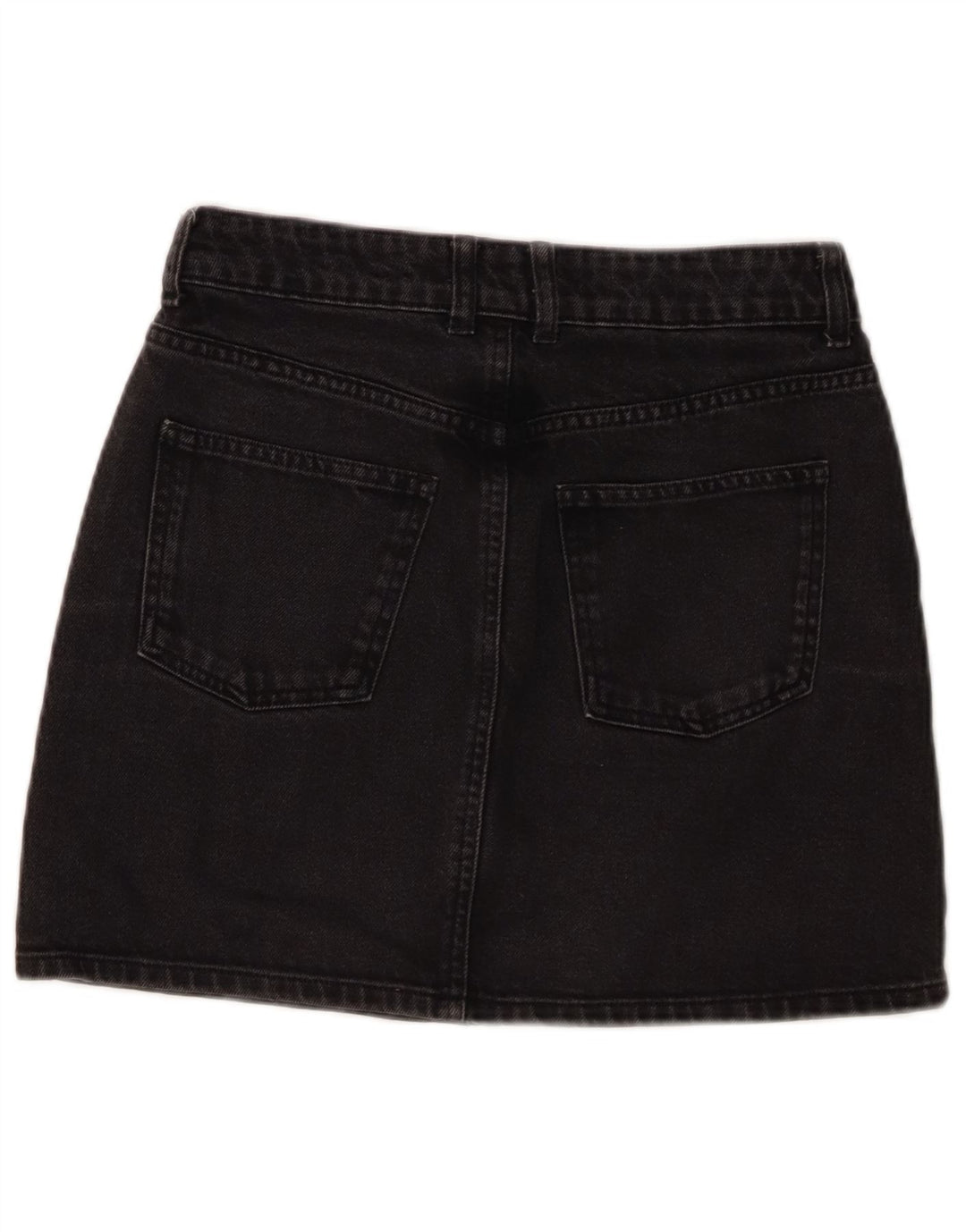 TOPSHOP Fusta de blugi pentru femei UK 10 Small W26 Bumbac negru