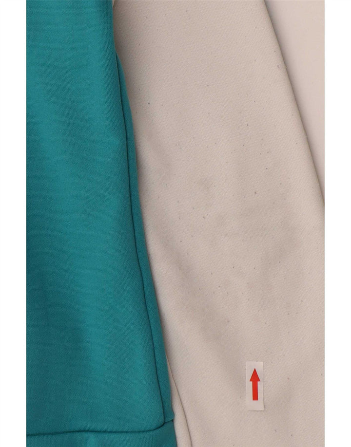 Pulover Adidas pentru femei, cu fermoar, UK 12, alb, mediu, poliester